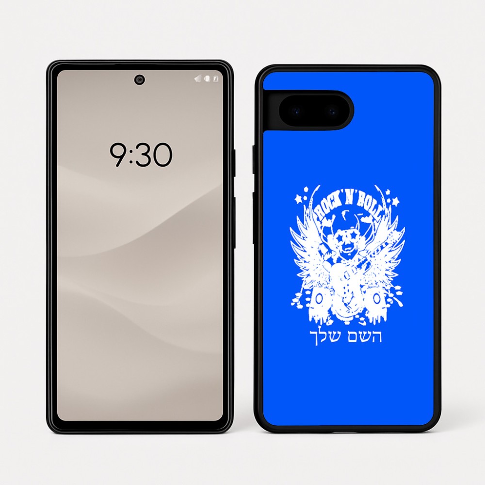 כיסוי בעיצוב אישי עם השם שלך לדגם - Google Pixel 7a 5G בעיצוב רוקנרול