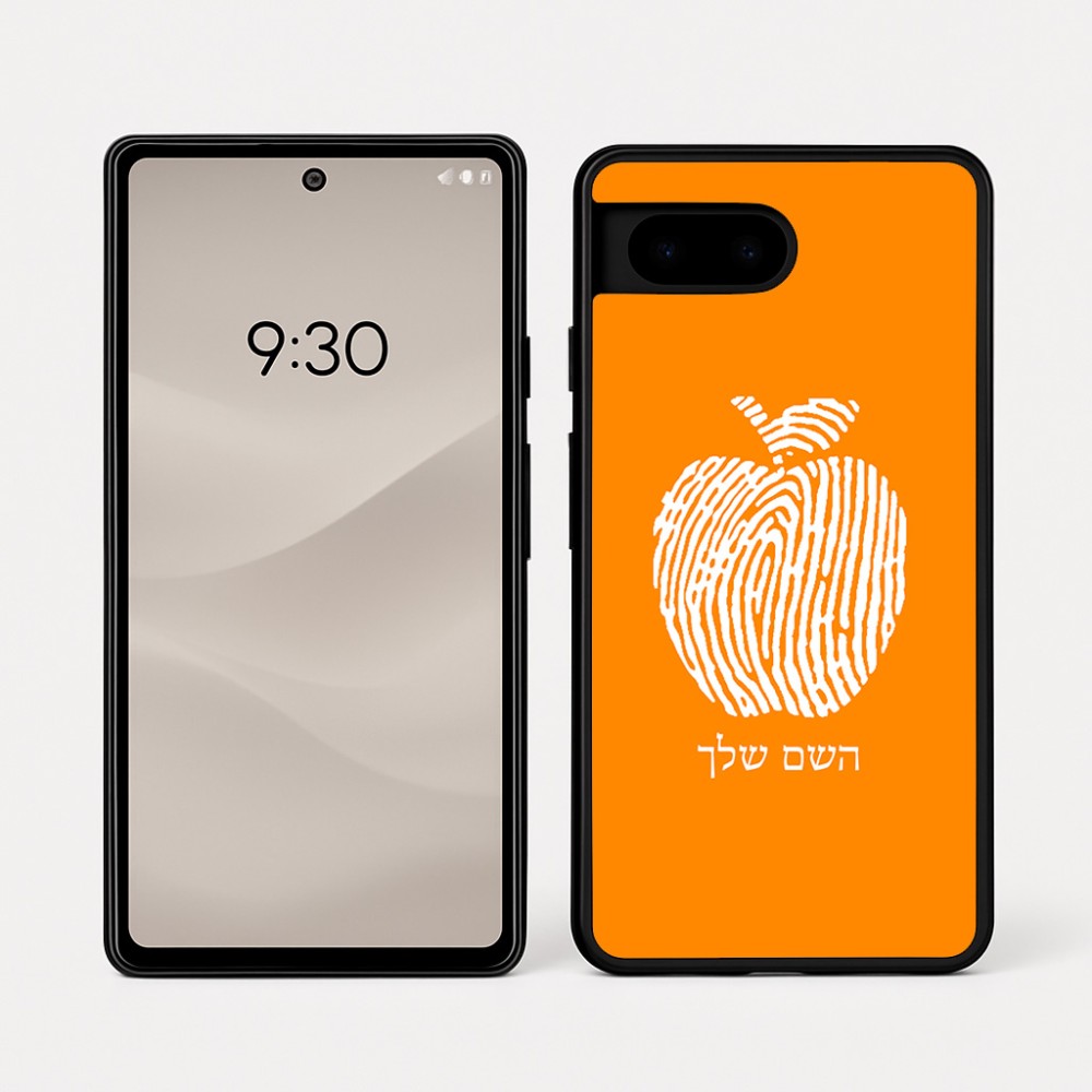 כיסוי בעיצוב אישי עם השם שלך לדגם - Google Pixel 7a 5G בעיצוב הדפס תפוח