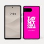 כיסוי בעיצוב אישי עם השם שלך לדגם - Google Pixel 7a 5G בעיצוב לנשק את החברה שלי