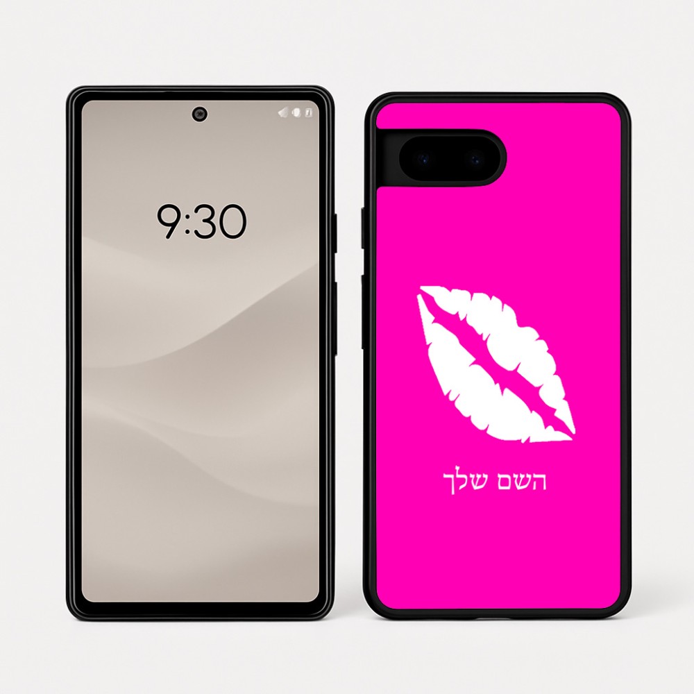 כיסוי בעיצוב אישי עם השם שלך לדגם - Google Pixel 7a 5G בעיצוב שפתיים - נשיקה