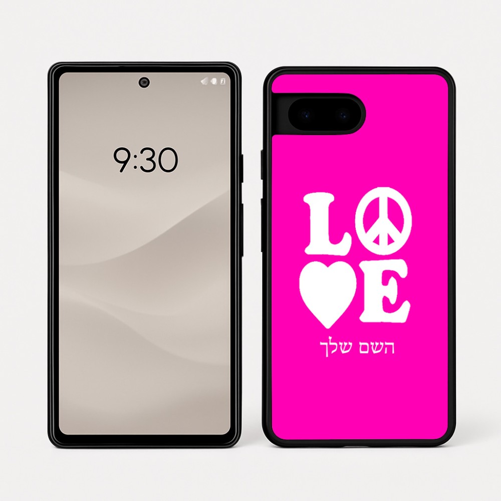 כיסוי בעיצוב אישי עם השם שלך לדגם - Google Pixel 7a 5G בעיצוב אהבה