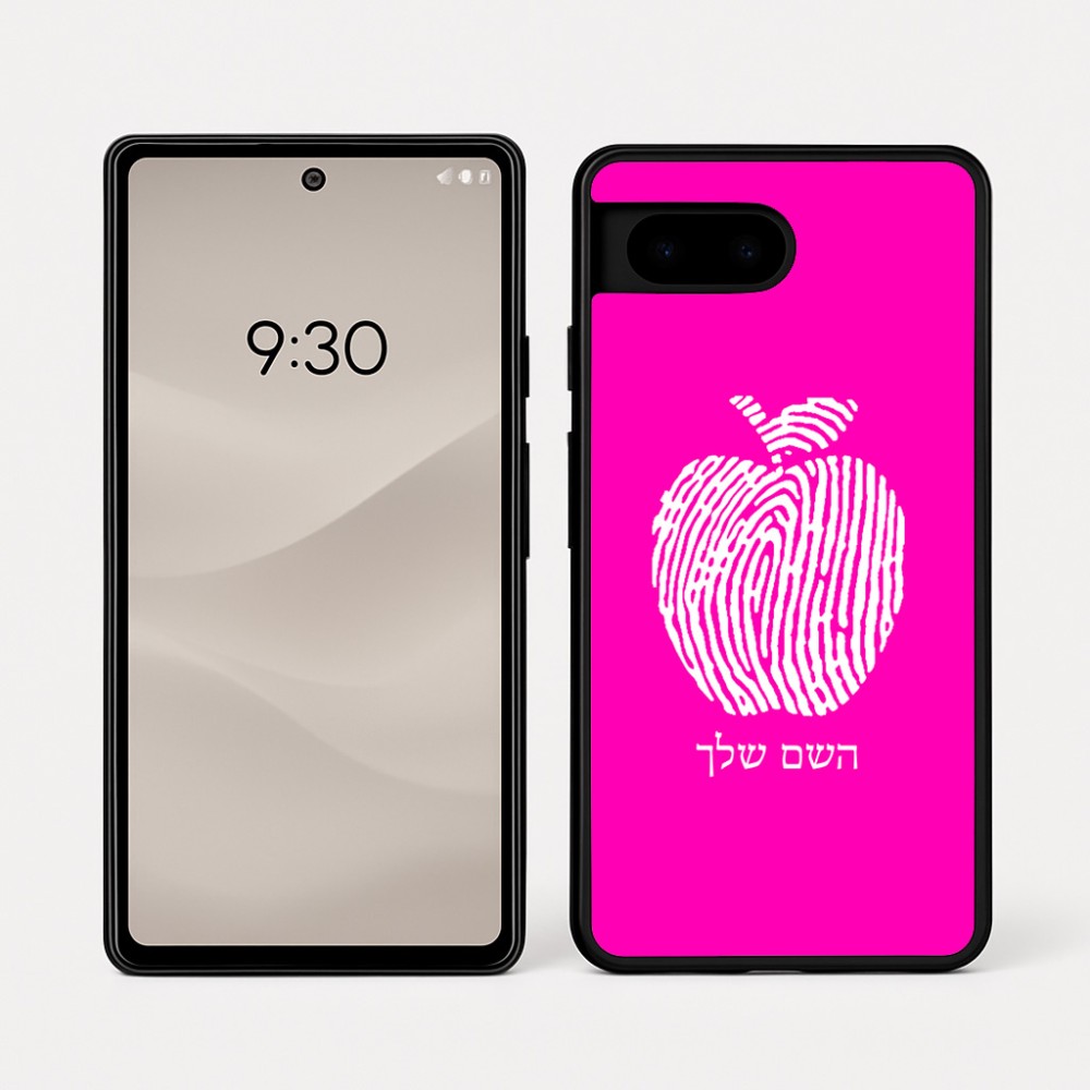 כיסוי בעיצוב אישי עם השם שלך לדגם - Google Pixel 7a 5G בעיצוב הדפס תפוח