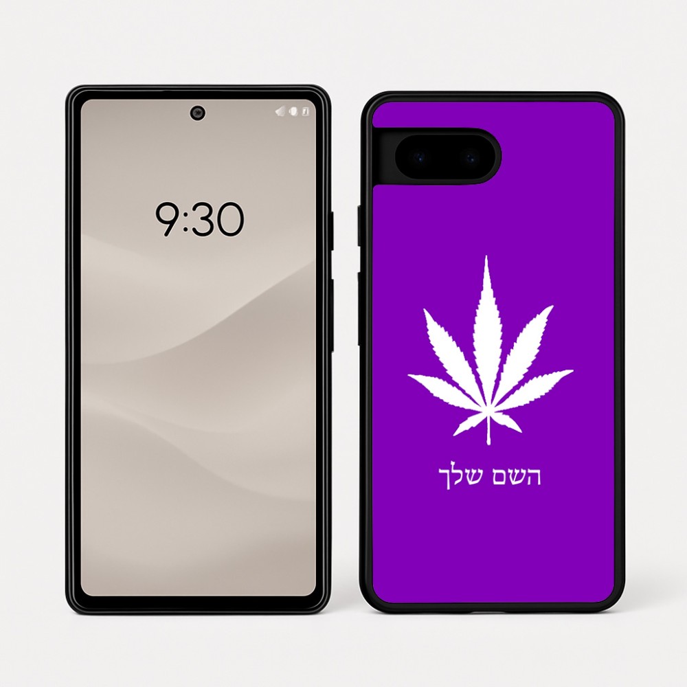 כיסוי בעיצוב אישי עם השם שלך לדגם - Google Pixel 7a 5G בעיצוב עלה מריחואנה - גראס