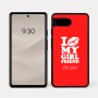 כיסוי בעיצוב אישי עם השם שלך לדגם - Google Pixel 7a 5G בעיצוב לנשק את החברה שלי