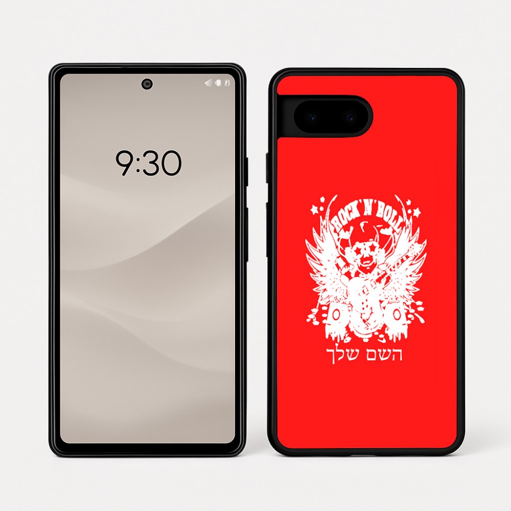כיסוי בעיצוב אישי עם השם שלך לדגם - Google Pixel 7a 5G בעיצוב רוקנרול