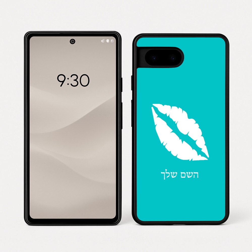 כיסוי בעיצוב אישי עם השם שלך לדגם - Google Pixel 7a 5G בעיצוב שפתיים - נשיקה