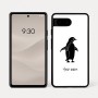כיסוי בעיצוב אישי עם השם שלך לדגם - Google Pixel 7a 5G בעיצוב פינגווין