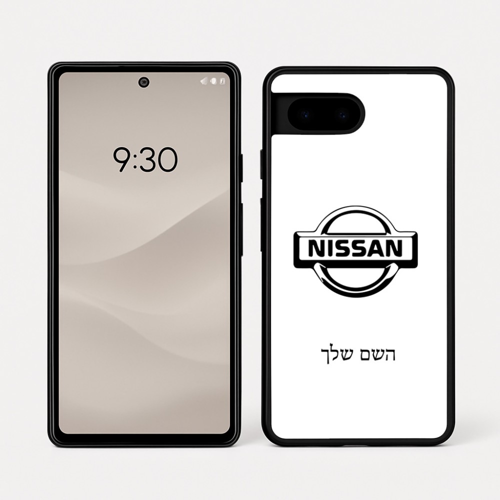 כיסוי בעיצוב אישי עם השם שלך לדגם - Google Pixel 7a 5G בעיצוב ניסאן