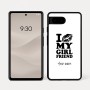 כיסוי בעיצוב אישי עם השם שלך לדגם - Google Pixel 7a 5G בעיצוב לנשק את החברה שלי