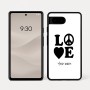 כיסוי בעיצוב אישי עם השם שלך לדגם - Google Pixel 7a 5G בעיצוב אהבה