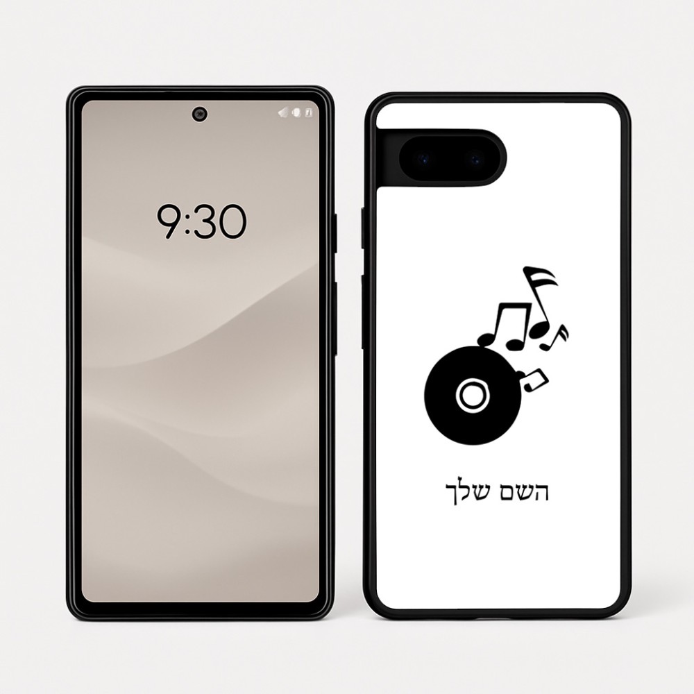כיסוי בעיצוב אישי עם השם שלך לדגם - Google Pixel 7a 5G בעיצוב תקליטור - אזור מוזיקה