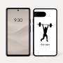 כיסוי בעיצוב אישי עם השם שלך לדגם - Google Pixel 7a 5G בעיצוב הרמת משקולות