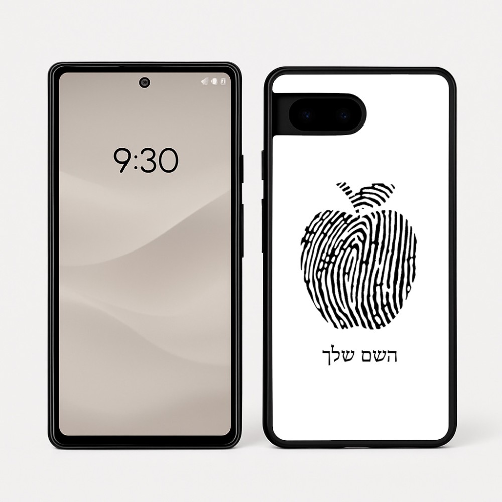 כיסוי בעיצוב אישי עם השם שלך לדגם - Google Pixel 7a 5G בעיצוב הדפס תפוח