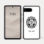 כיסוי בעיצוב אישי עם השם שלך לדגם - Google Pixel 7a 5G בעיצוב כבאי - תגית