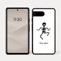 כיסוי בעיצוב אישי עם השם שלך לדגם - Google Pixel 7a 5G בעיצוב סקלטון