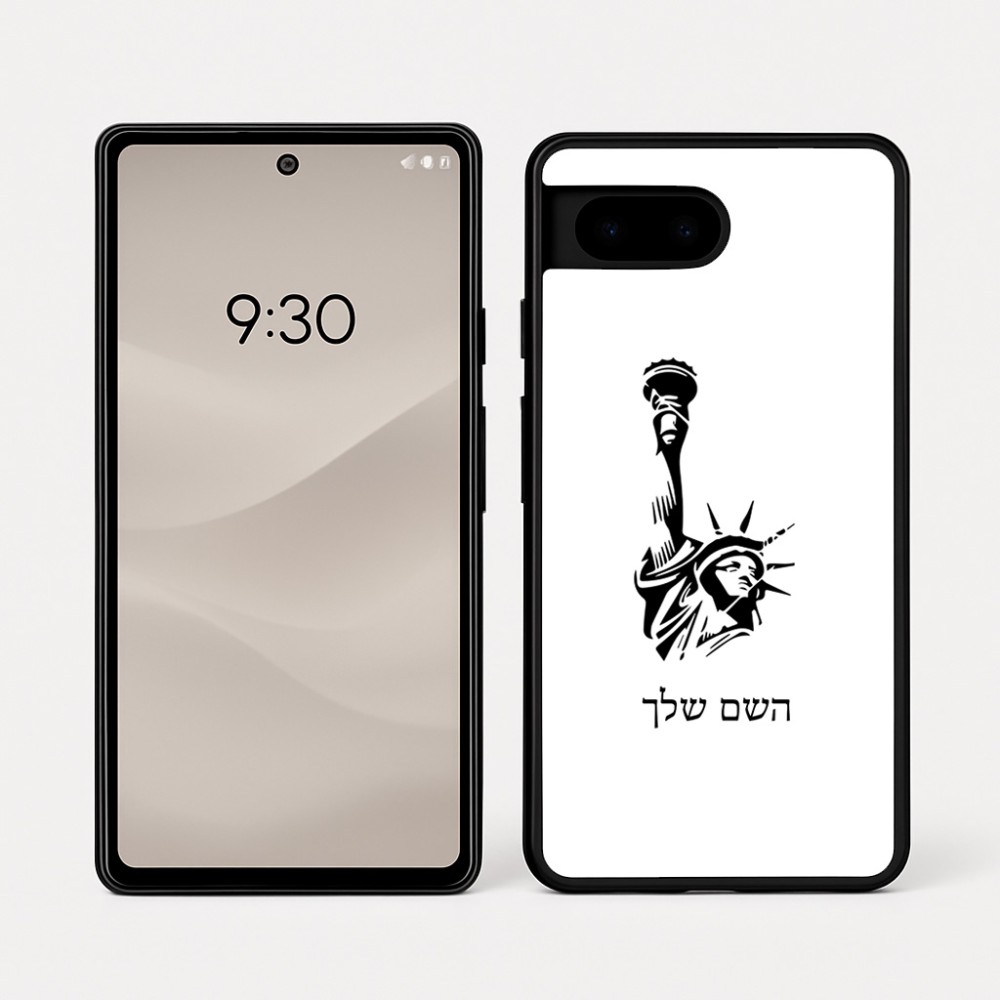 כיסוי בעיצוב אישי עם השם שלך לדגם - Google Pixel 7a 5G בעיצוב פסל החירות
