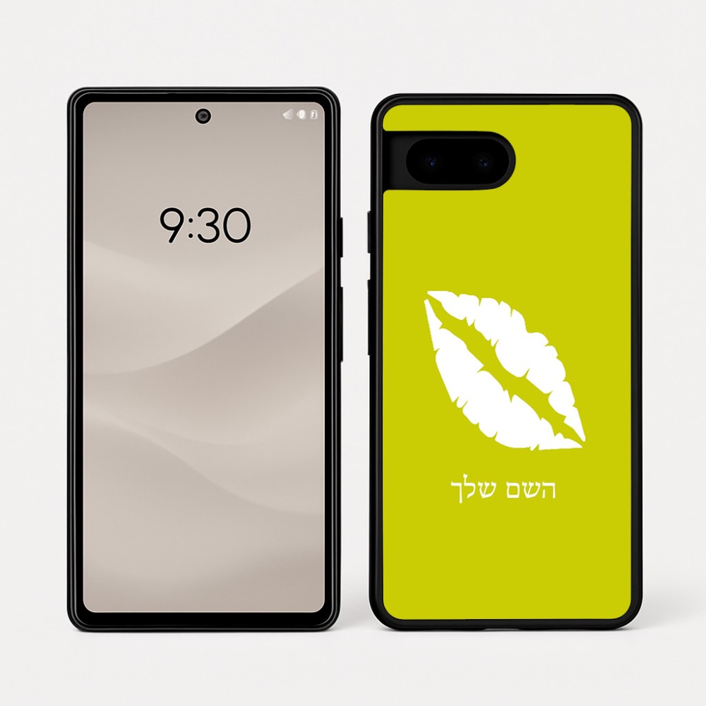 כיסוי בעיצוב אישי עם השם שלך לדגם - Google Pixel 7a 5G בעיצוב שפתיים - נשיקה