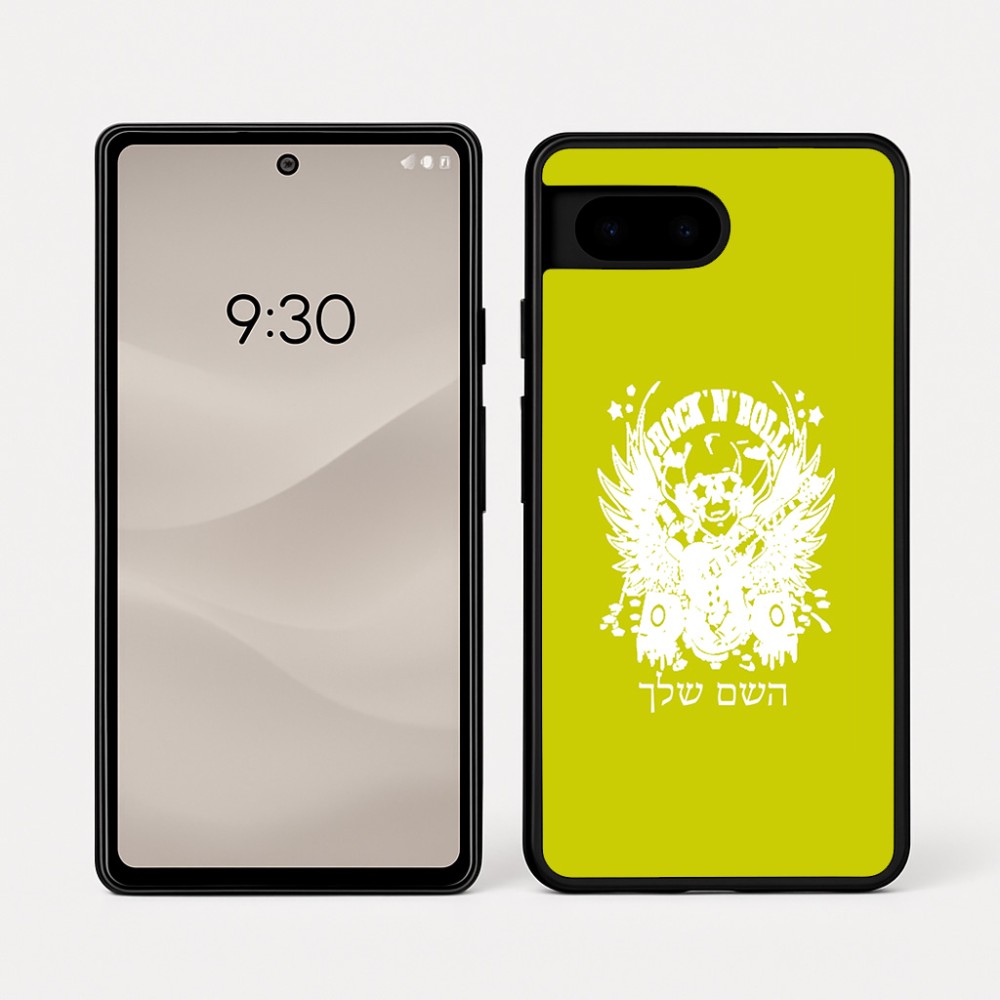 כיסוי בעיצוב אישי עם השם שלך לדגם - Google Pixel 7a 5G בעיצוב רוקנרול