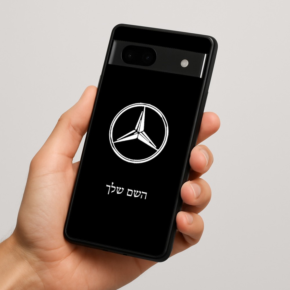 כיסוי בעיצוב אישי עם השם שלך לדגם - Google Pixel 7a 5G בעיצוב מרצדס-בנץ