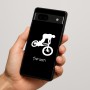 כיסוי בעיצוב אישי עם השם שלך לדגם - Google Pixel 7a 5G בעיצוב רוכב אופניים