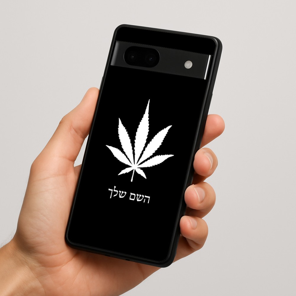 כיסוי בעיצוב אישי עם השם שלך לדגם - Google Pixel 7a 5G בעיצוב עלה מריחואנה - גראס