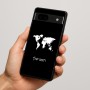 כיסוי בעיצוב אישי עם השם שלך לדגם - Google Pixel 7a 5G בעיצוב מפת העולם