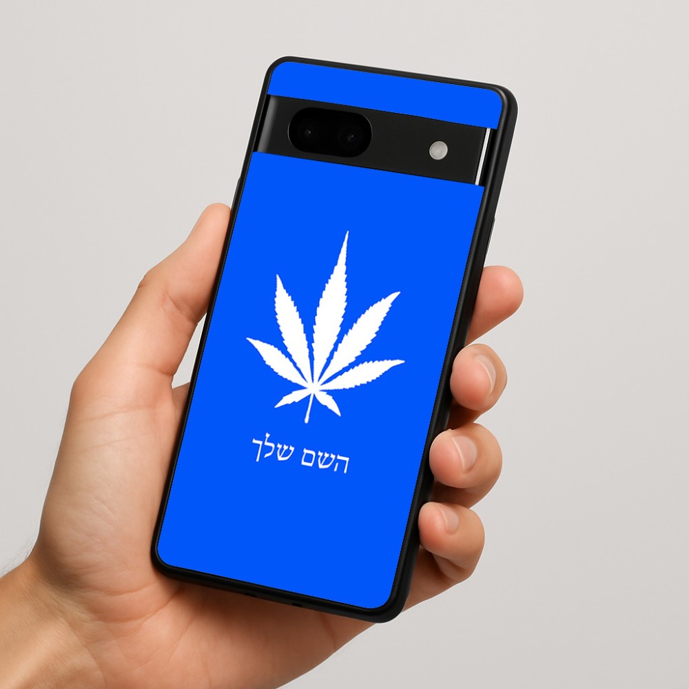 כיסוי בעיצוב אישי עם השם שלך לדגם - Google Pixel 7a 5G בעיצוב עלה מריחואנה - גראס