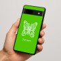 כיסוי בעיצוב אישי עם השם שלך לדגם - Google Pixel 7a 5G בעיצוב פרפר