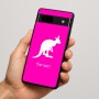 כיסוי בעיצוב אישי עם השם שלך לדגם - Google Pixel 7a 5G בעיצוב קנגורו