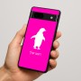כיסוי בעיצוב אישי עם השם שלך לדגם - Google Pixel 7a 5G בעיצוב פינגווין