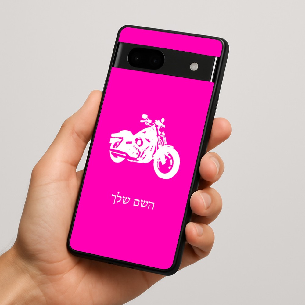 כיסוי בעיצוב אישי עם השם שלך לדגם - Google Pixel 7a 5G בעיצוב הארלי-דיווידסון