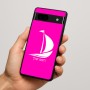 כיסוי בעיצוב אישי עם השם שלך לדגם - Google Pixel 7a 5G בעיצוב סירה