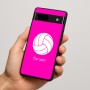 כיסוי בעיצוב אישי עם השם שלך לדגם - Google Pixel 7a 5G בעיצוב כדור כדורעף