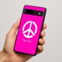 כיסוי בעיצוב אישי עם השם שלך לדגם - Google Pixel 7a 5G בעיצוב סמל השלום