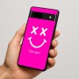 כיסוי בעיצוב אישי עם השם שלך לדגם - Google Pixel 7a 5G בעיצוב סמיילי