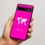 כיסוי בעיצוב אישי עם השם שלך לדגם - Google Pixel 7a 5G בעיצוב מפת העולם