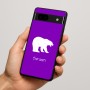 כיסוי בעיצוב אישי עם השם שלך לדגם - Google Pixel 7a 5G בעיצוב דוב