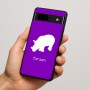 כיסוי בעיצוב אישי עם השם שלך לדגם - Google Pixel 7a 5G בעיצוב קרנף