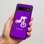 כיסוי בעיצוב אישי עם השם שלך לדגם - Google Pixel 7a 5G בעיצוב רוכב אופניים