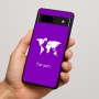 כיסוי בעיצוב אישי עם השם שלך לדגם - Google Pixel 7a 5G בעיצוב מפת העולם