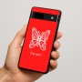 כיסוי בעיצוב אישי עם השם שלך לדגם - Google Pixel 7a 5G בעיצוב פרפר