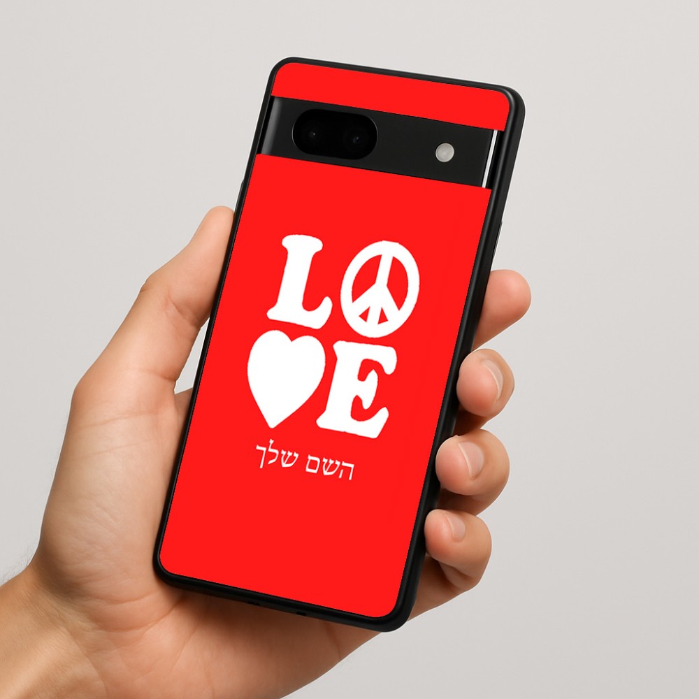 כיסוי בעיצוב אישי עם השם שלך לדגם - Google Pixel 7a 5G בעיצוב אהבה