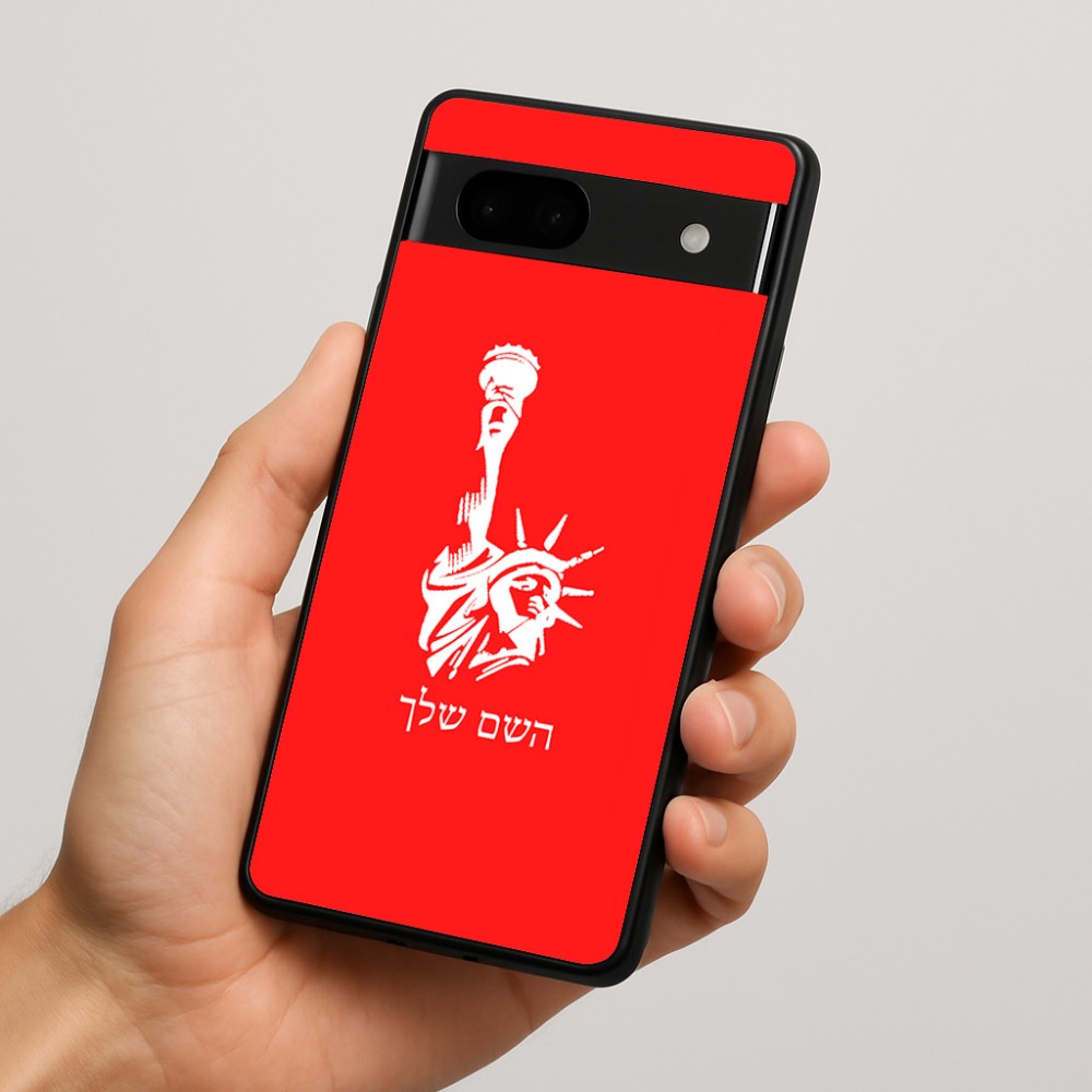 כיסוי בעיצוב אישי עם השם שלך לדגם - Google Pixel 7a 5G בעיצוב פסל החירות