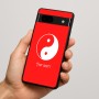 כיסוי בעיצוב אישי עם השם שלך לדגם - Google Pixel 7a 5G בעיצוב סמל יינג יאנג