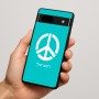 כיסוי בעיצוב אישי עם השם שלך לדגם - Google Pixel 7a 5G בעיצוב סמל השלום