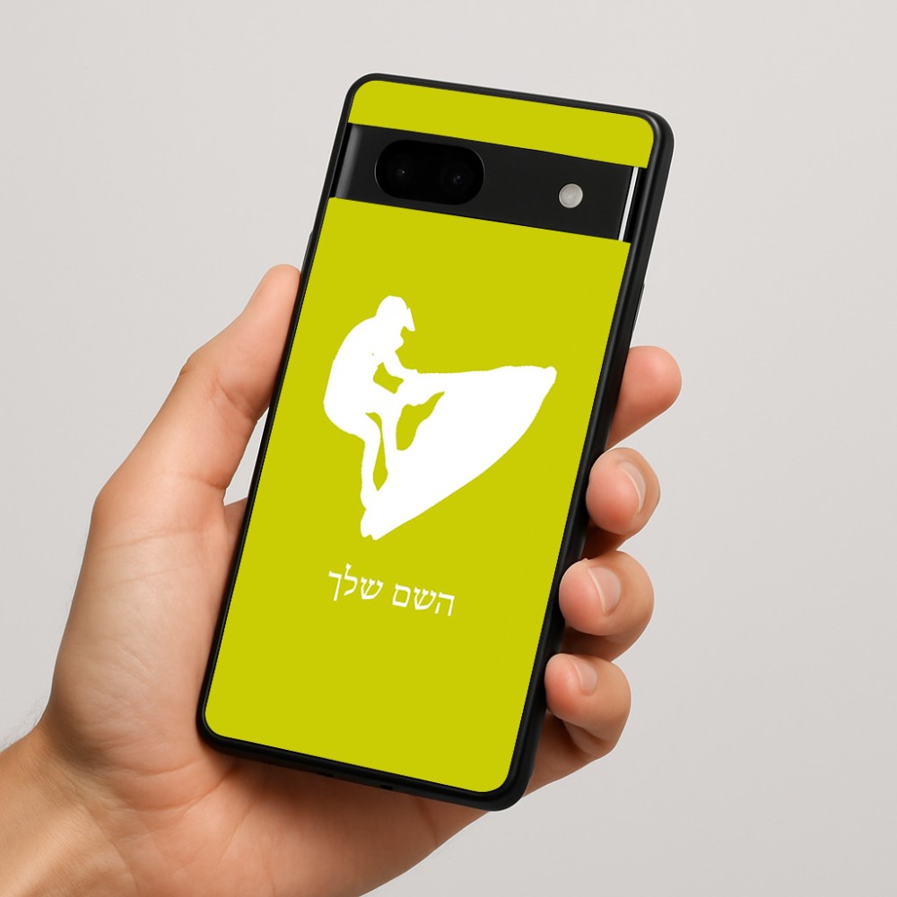 כיסוי בעיצוב אישי עם השם שלך לדגם - Google Pixel 7a 5G בעיצוב אופנוע ים