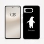 כיסוי בעיצוב אישי עם השם שלך לדגם - Google Pixel 8 5G בעיצוב פינגווין