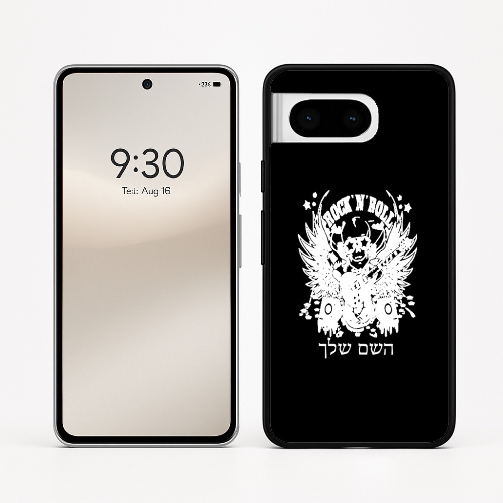 כיסוי בעיצוב אישי עם השם שלך לדגם - Google Pixel 8 5G בעיצוב רוקנרול