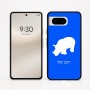כיסוי בעיצוב אישי עם השם שלך לדגם - Google Pixel 8 5G בעיצוב קרנף