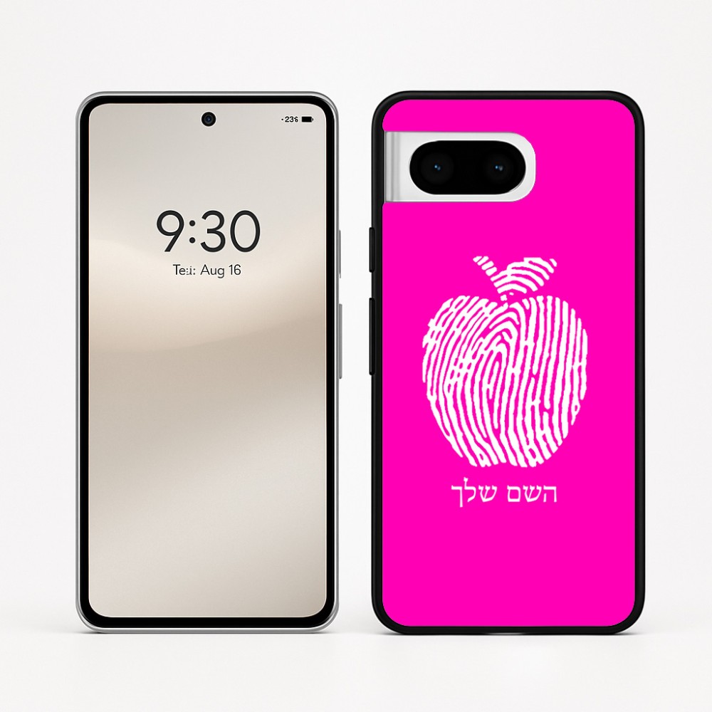 כיסוי בעיצוב אישי עם השם שלך לדגם - Google Pixel 8 5G בעיצוב הדפס תפוח